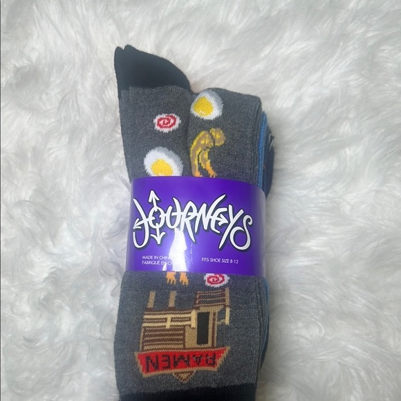 Journeys Casual Crew Socks SZ 8-12 - Picture 2 of 4